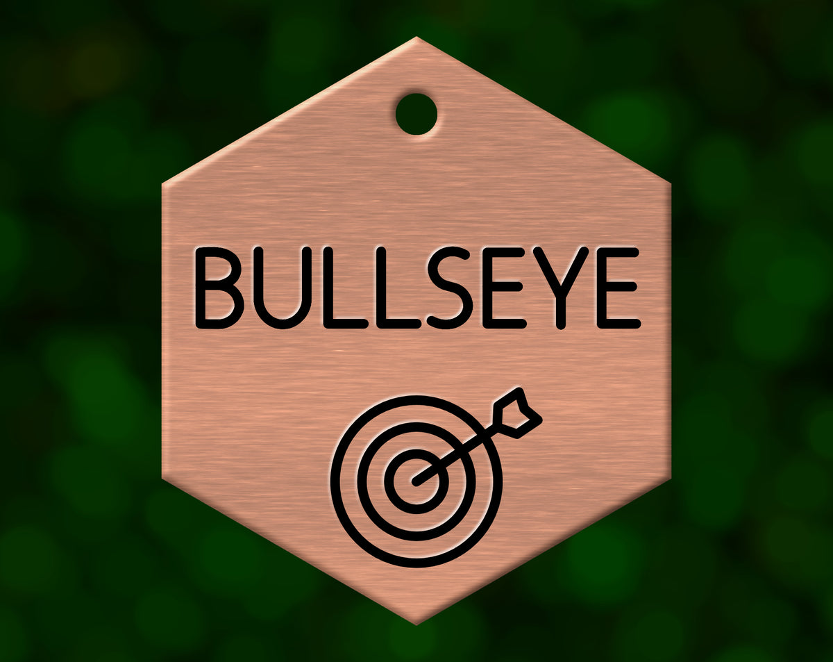 Bullseye Dog Tag