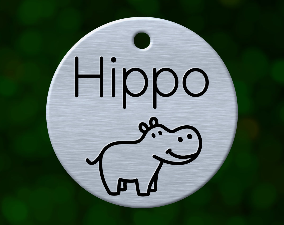 Hippo Dog Tag