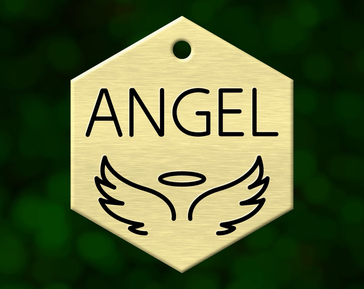 Angel Wings Dog Tag