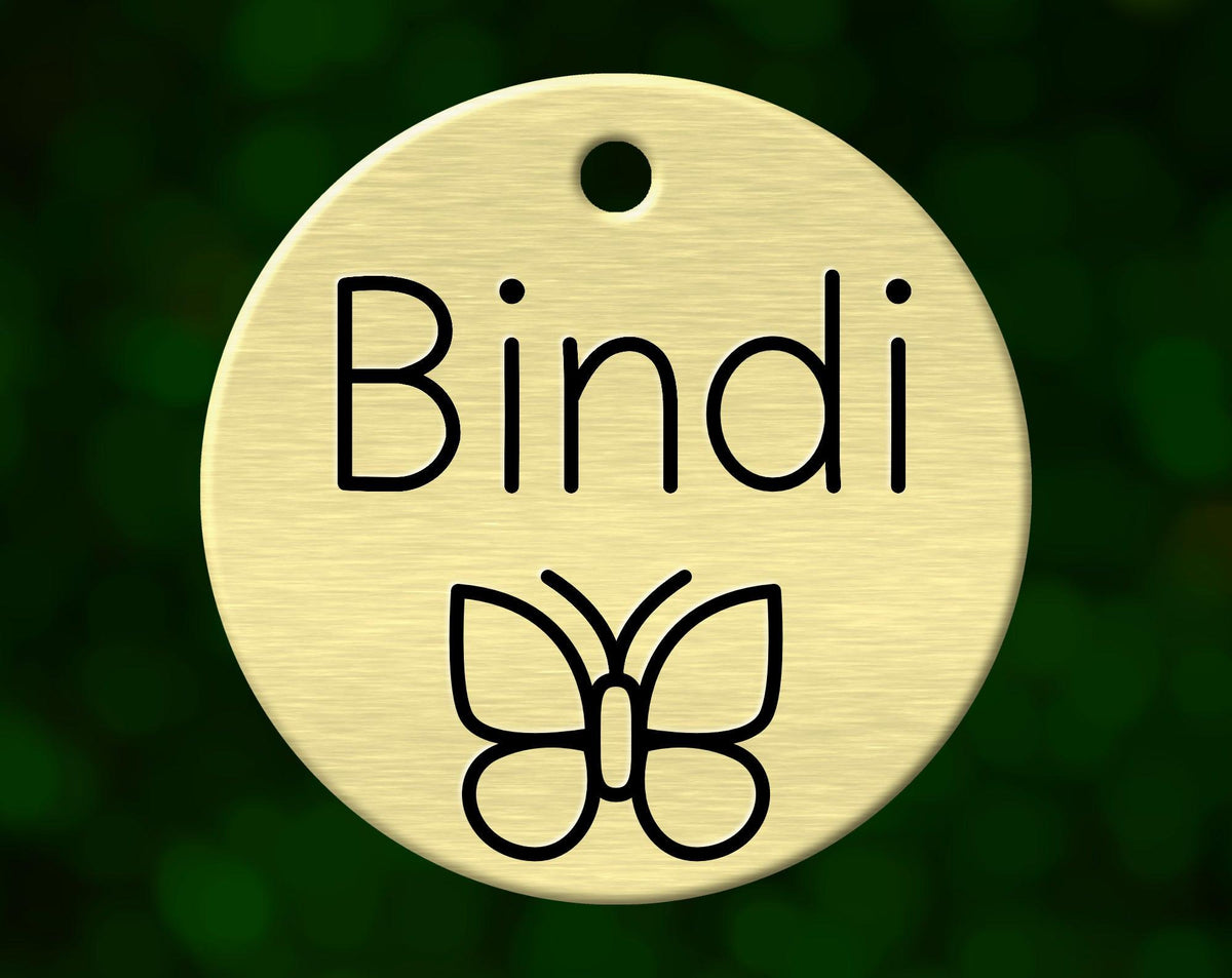 Butterfly Dog Tag