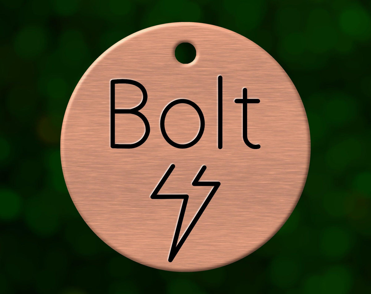 Lightning Bolt Dog Tag
