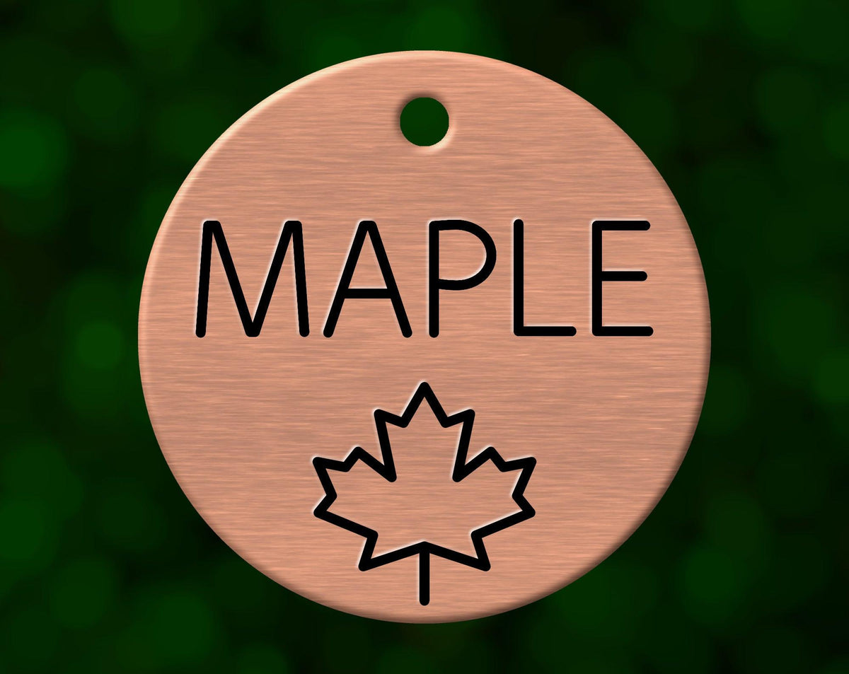 Maple Leaf Dog Tag