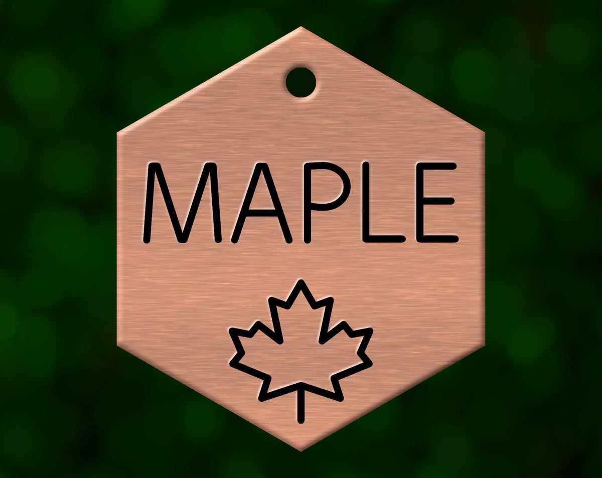 Maple Leaf Dog Tag