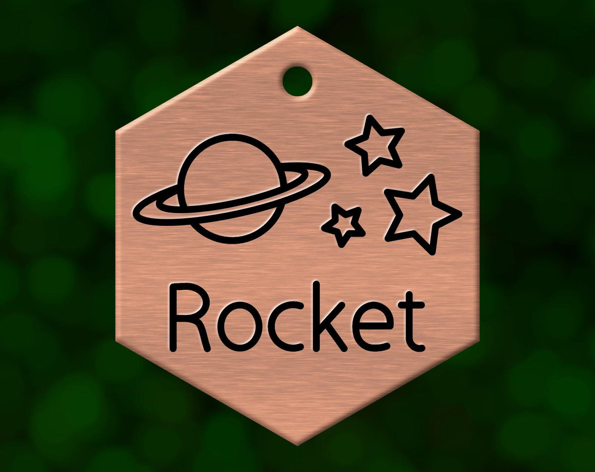 Outer Space Dog Tag
